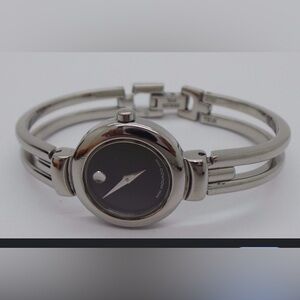 Movado Black Dial Silver Smartwatch